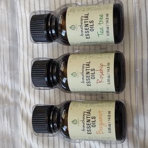 AROMATHERAPY ESSENTIAL OILS (3) BOTTLE'S 0.5 oz each